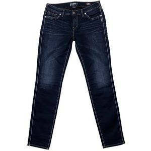 Silver Aiko High Dark Wash Skinny Jeans Size 30